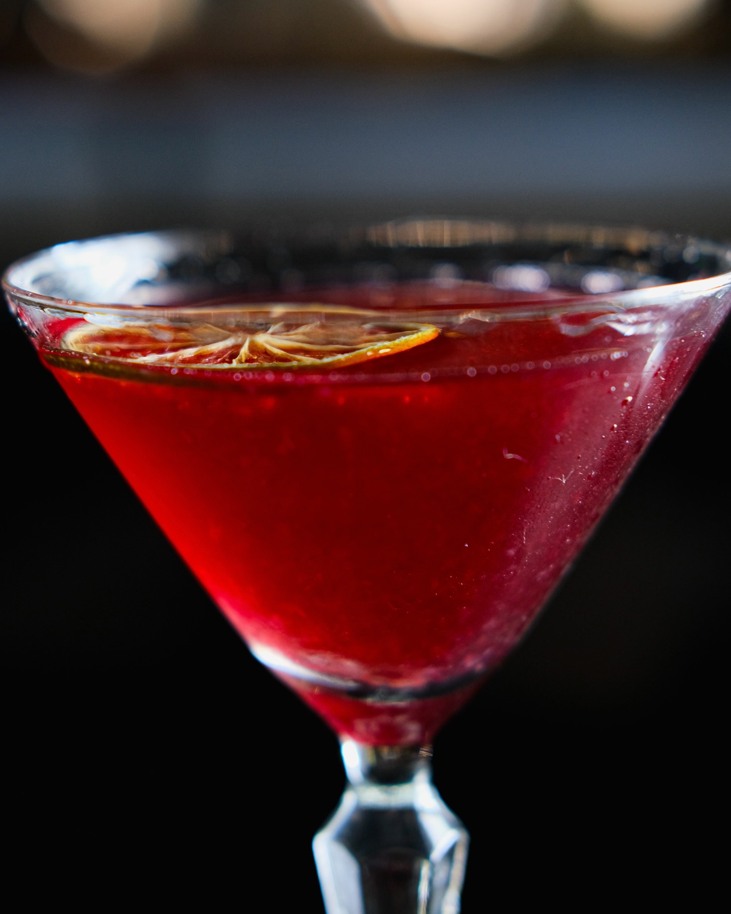 Ruby cocktail in a coupe glass